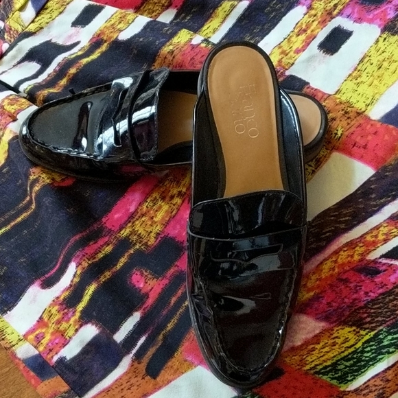 franco sarto leather mules